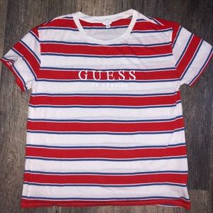 Guess short sleeved red white and blue T-shirt